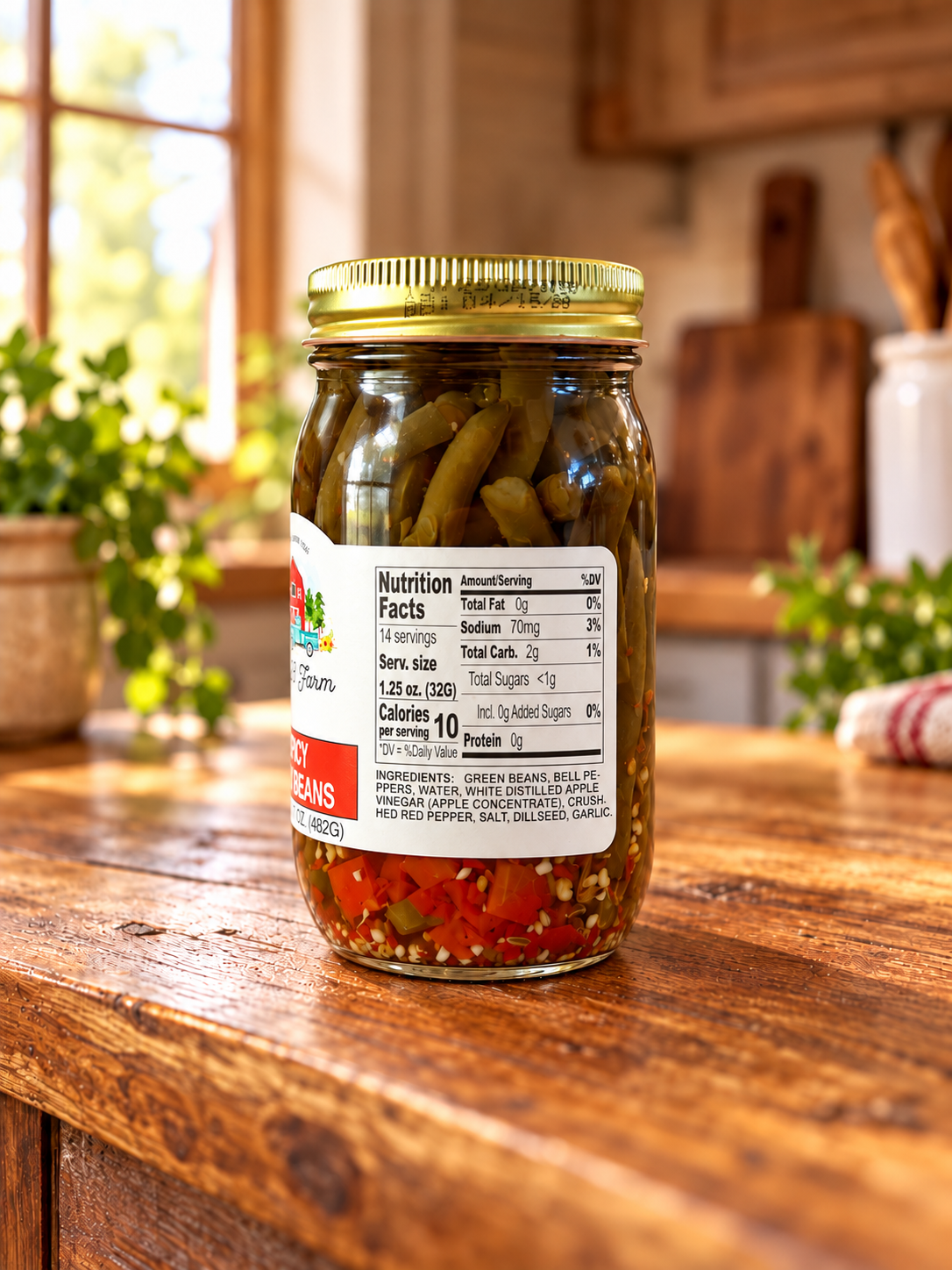 STATE 28 FARM SPICY DILLY BEANS 17 OZ