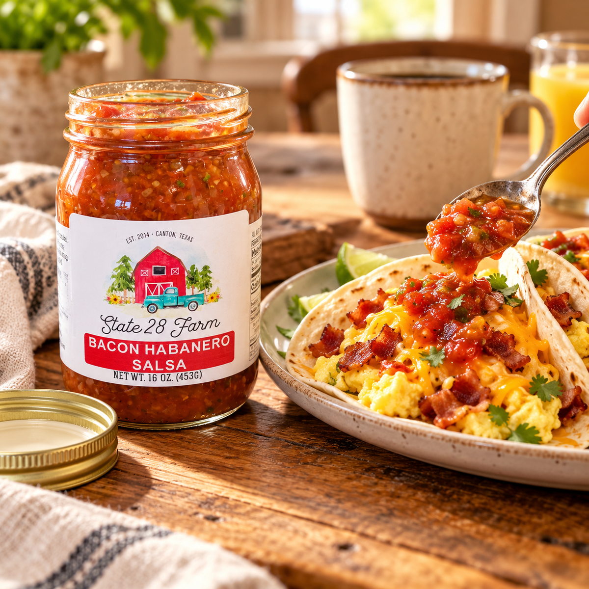 STATE 28 FARM BACON HABANERO SALSA 16 OZ