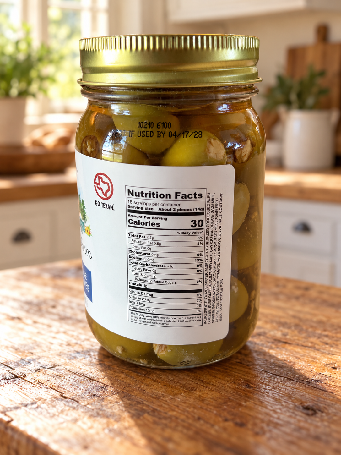 STATE 28 FARM BLEU CHEESE STUFFED OLIVES 16 OZ