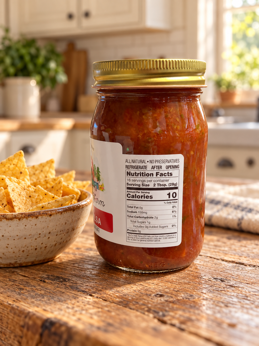 STATE 28 FARM CHUNKY HOT SALSA 16 OZ