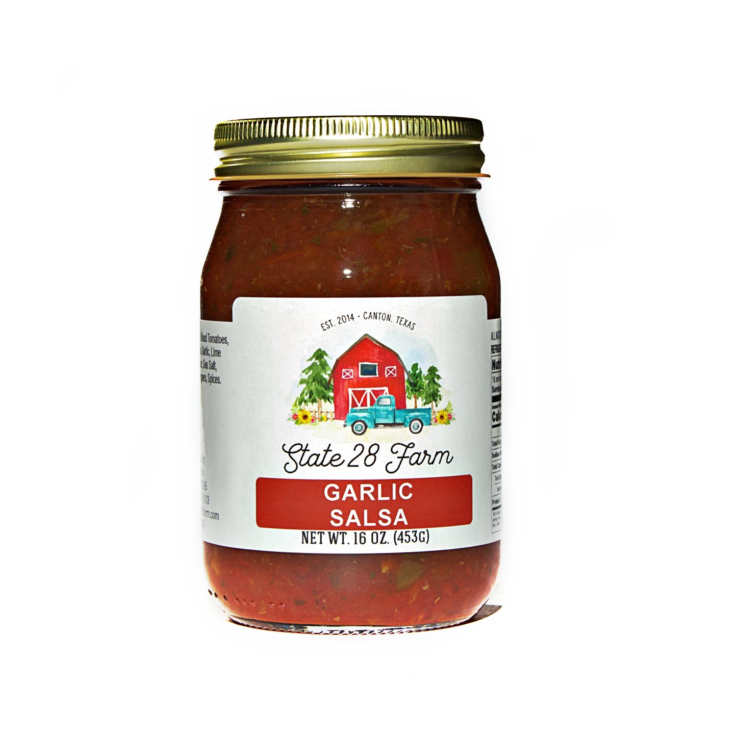 STATE 28 FARM GARLIC SALSA 16 OZ