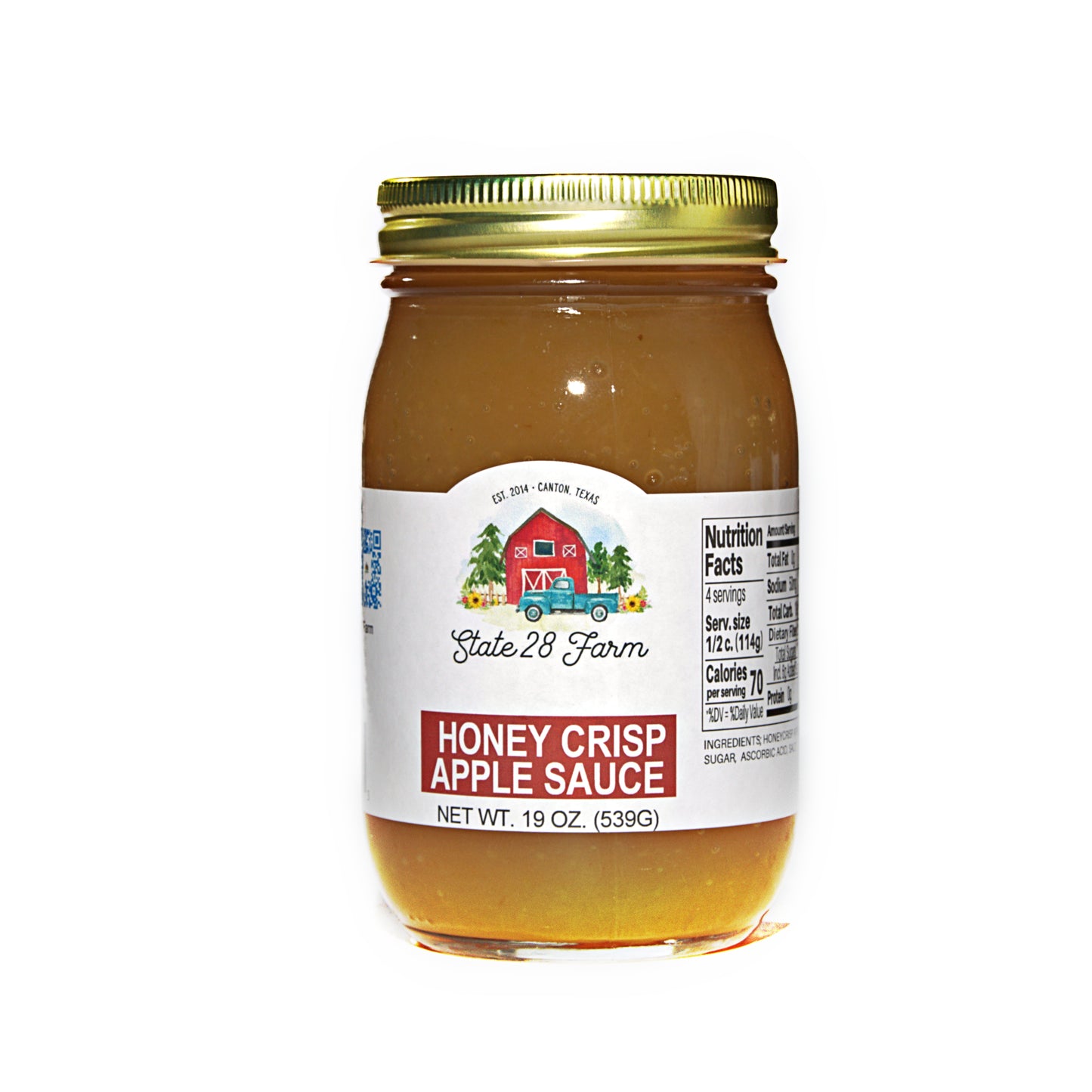 STATE 28 FARM HONEY CRISP APPLE SAUCE 19 OZ