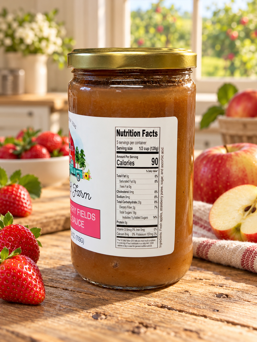 State 28 Farm Strawberry Fields Apple Sauce