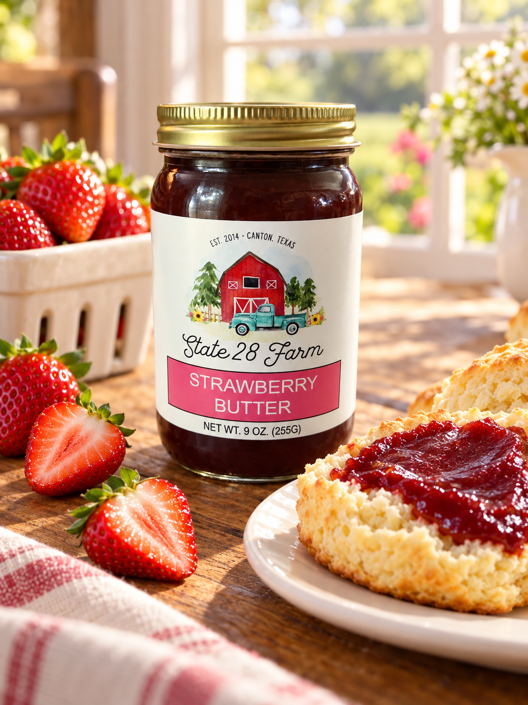 STATE 28 FARM STRAWBERRY BUTTER 9 OZ