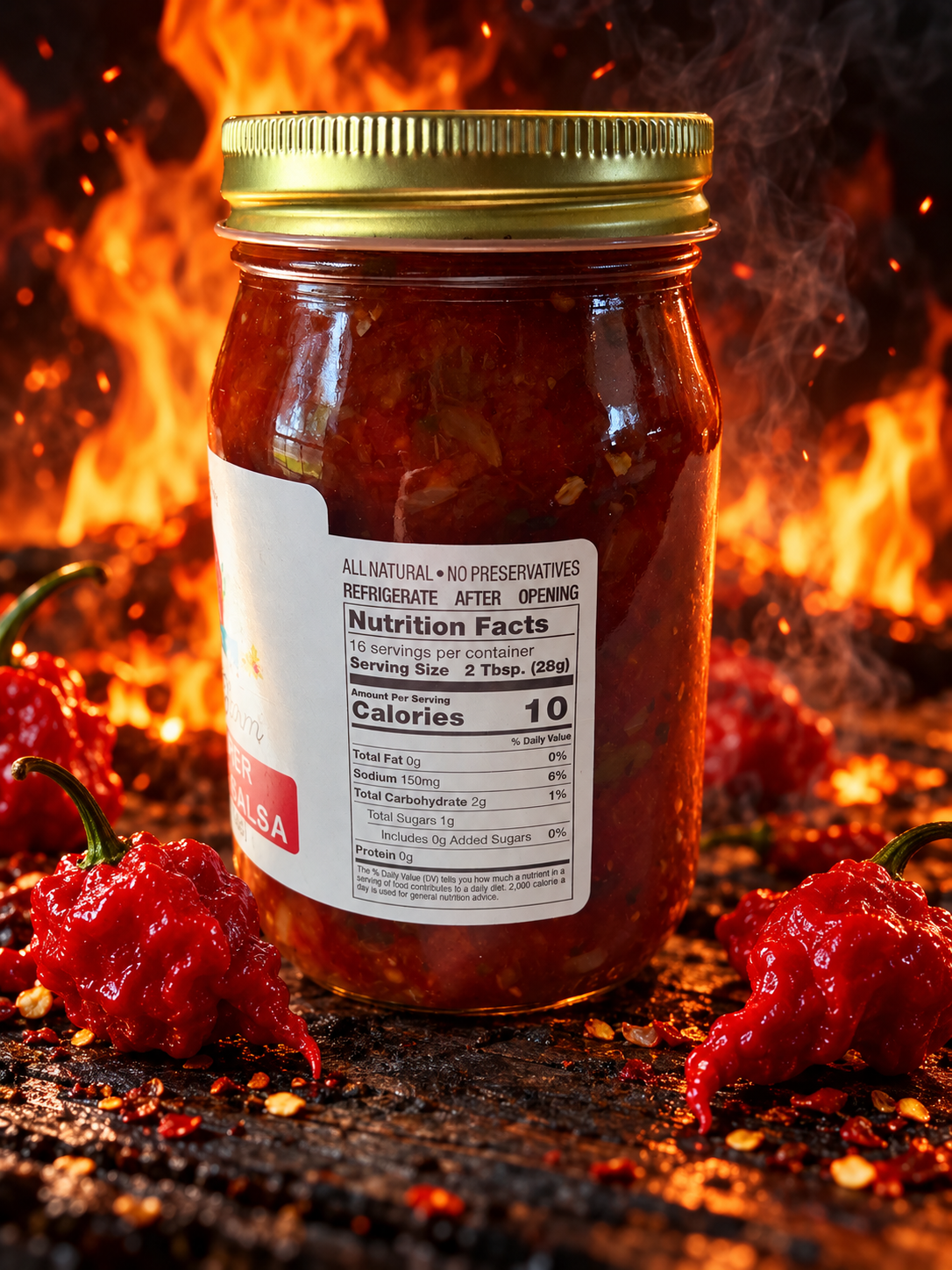 STATE 28 FARM CAROLINA REAPER EXTRA HOT SALSA 16 OZ