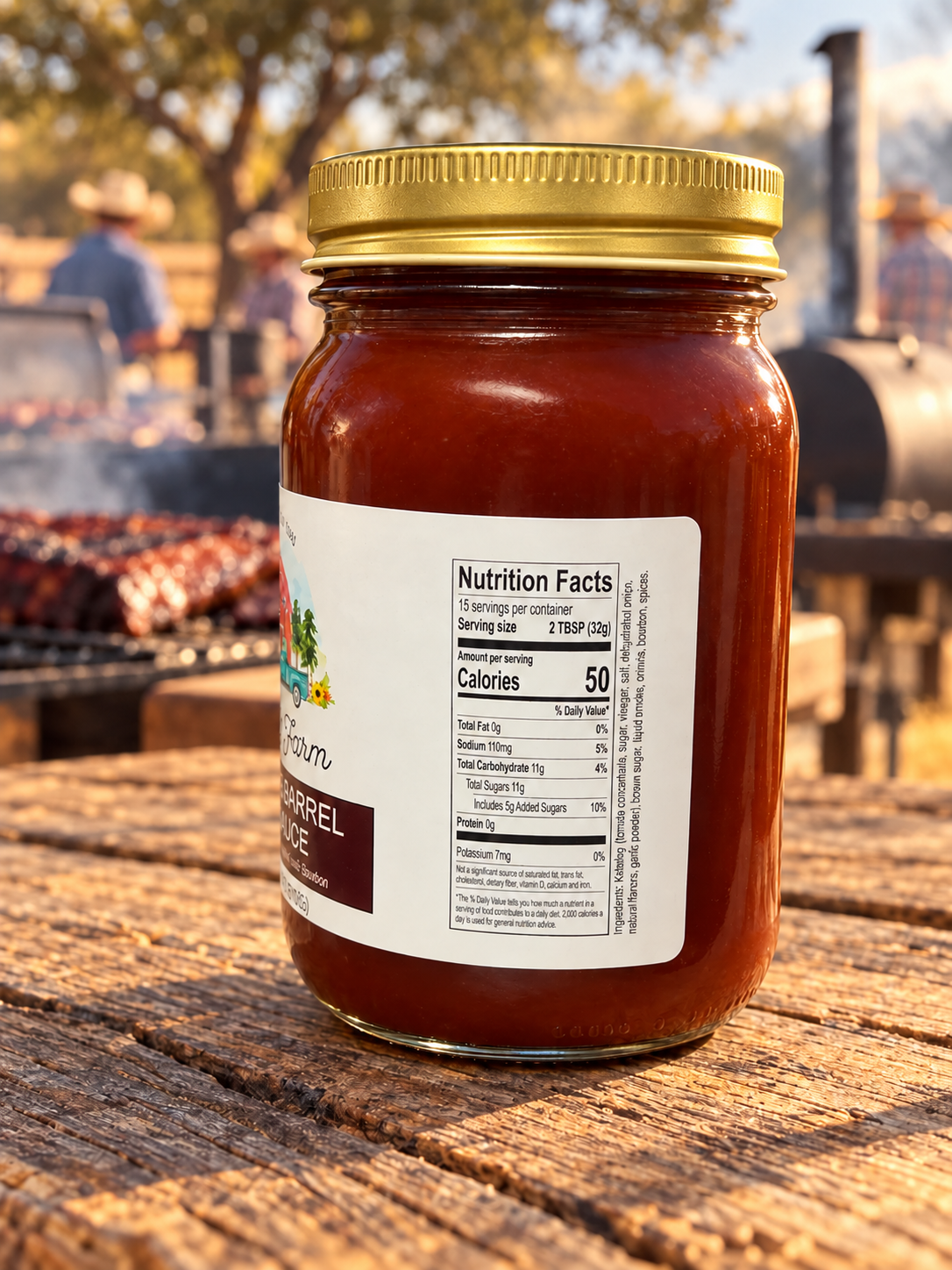 STATE 28 FARM BOURBON BARREL BBQ SAUCE 18 OZ