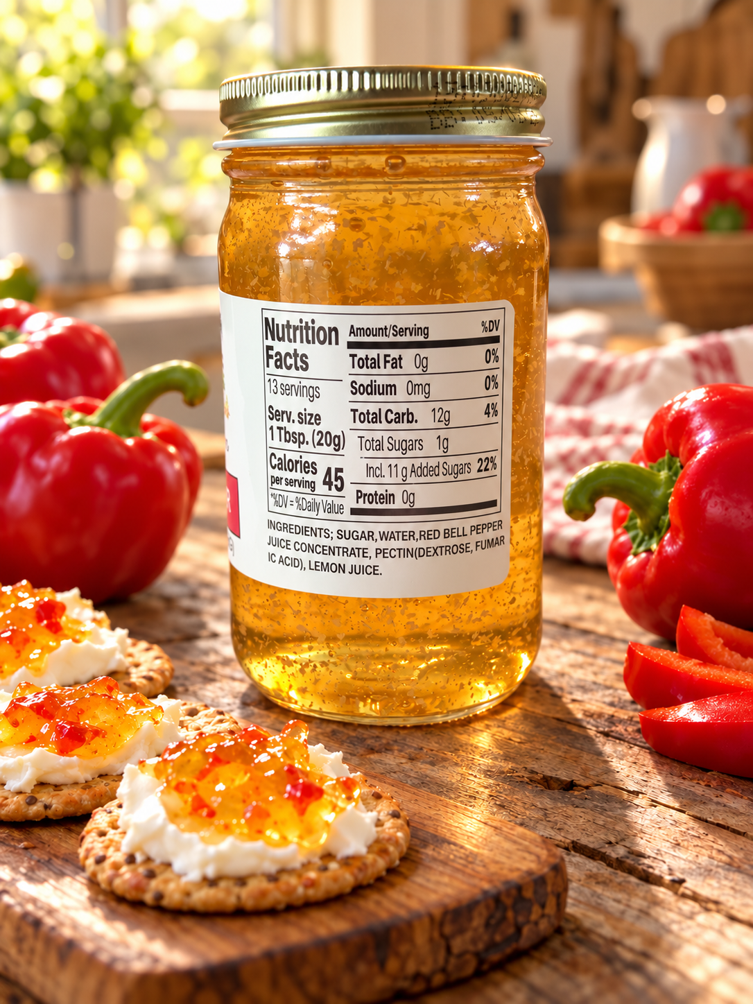 STATE 28 FARM RED PEPPER JELLY 9 OZ