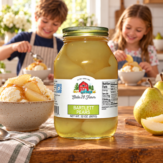 STATE 28 FARM BARTLETT PEARS 32 OZ