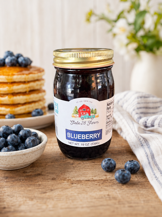STATE 28 FARM BLUEBERRY JAM 19 OZ