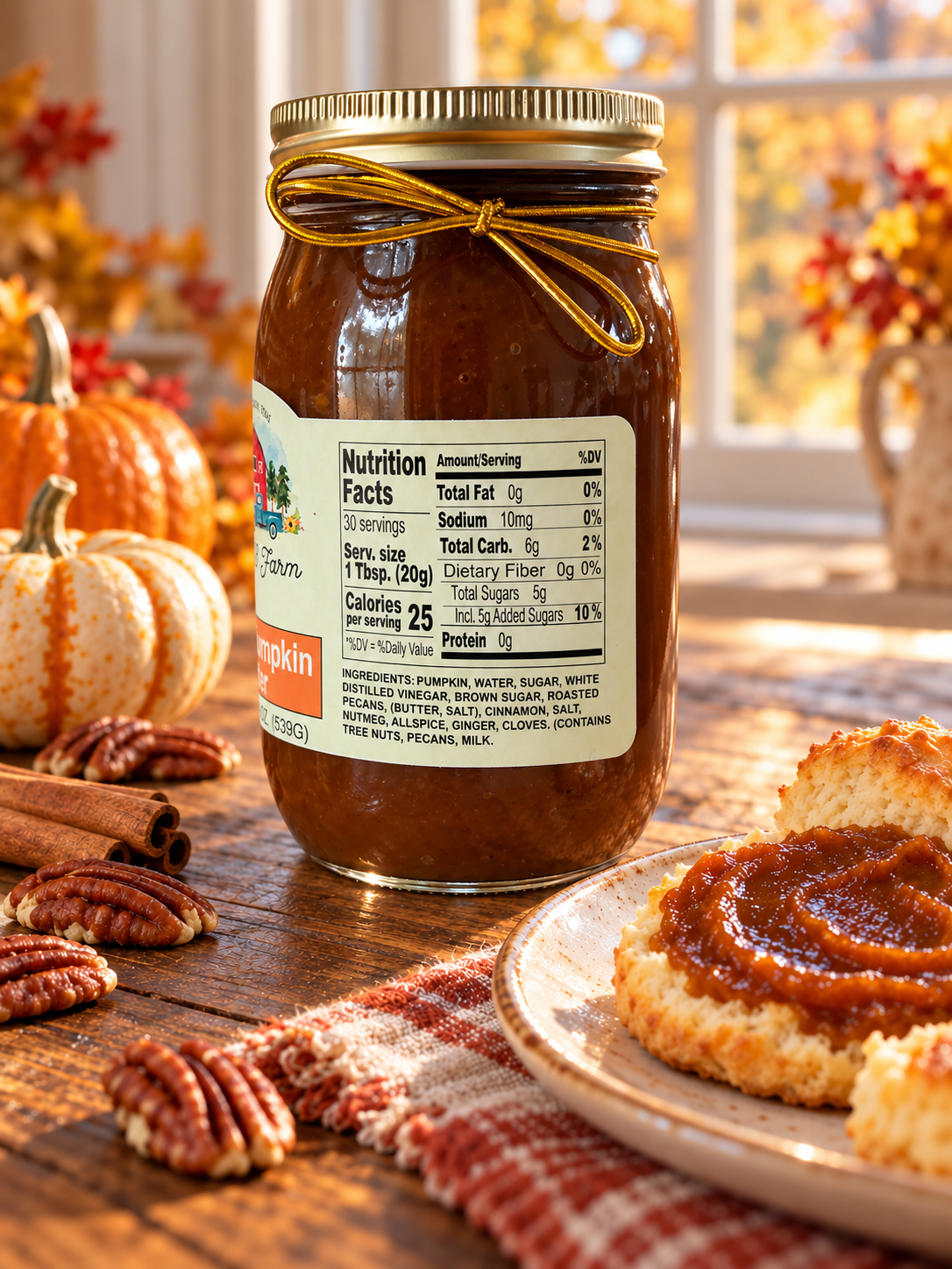 STATE 28 FARM PECAN PUMPKIN BUTTER 19 OZ