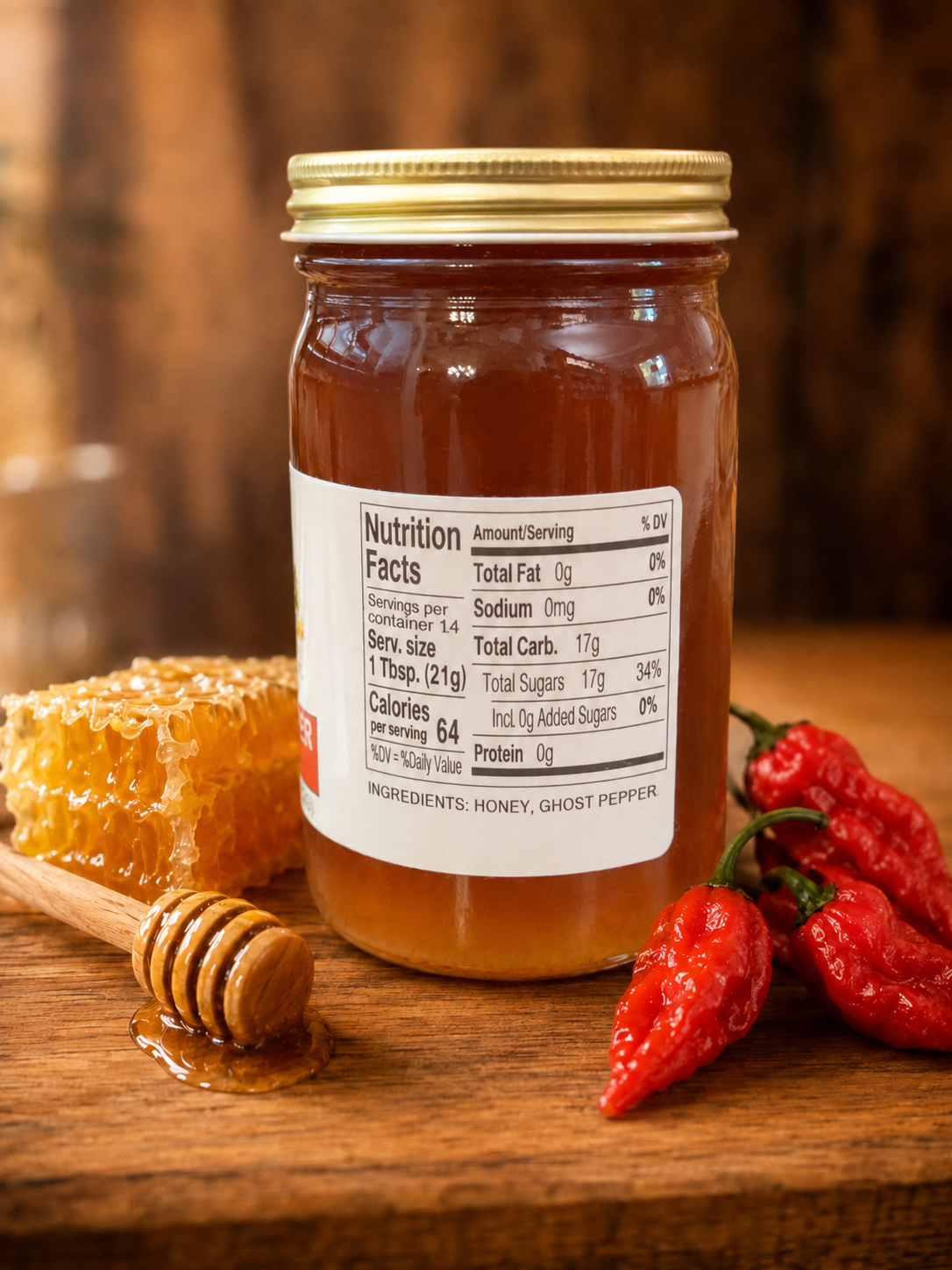 State 28 Farm Ghost Pepper Honey – 22 oz