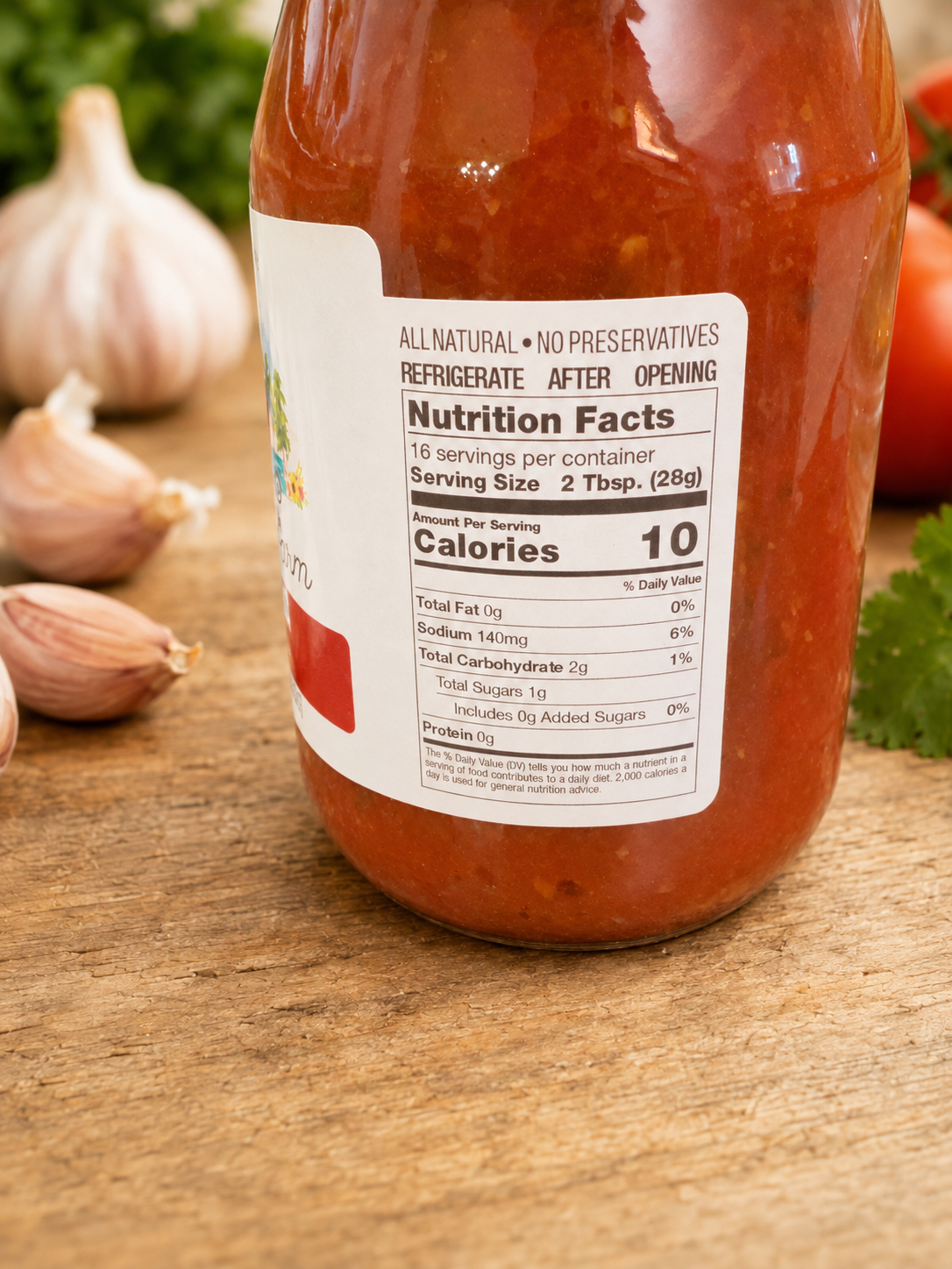 STATE 28 FARM GARLIC SALSA 16 OZ