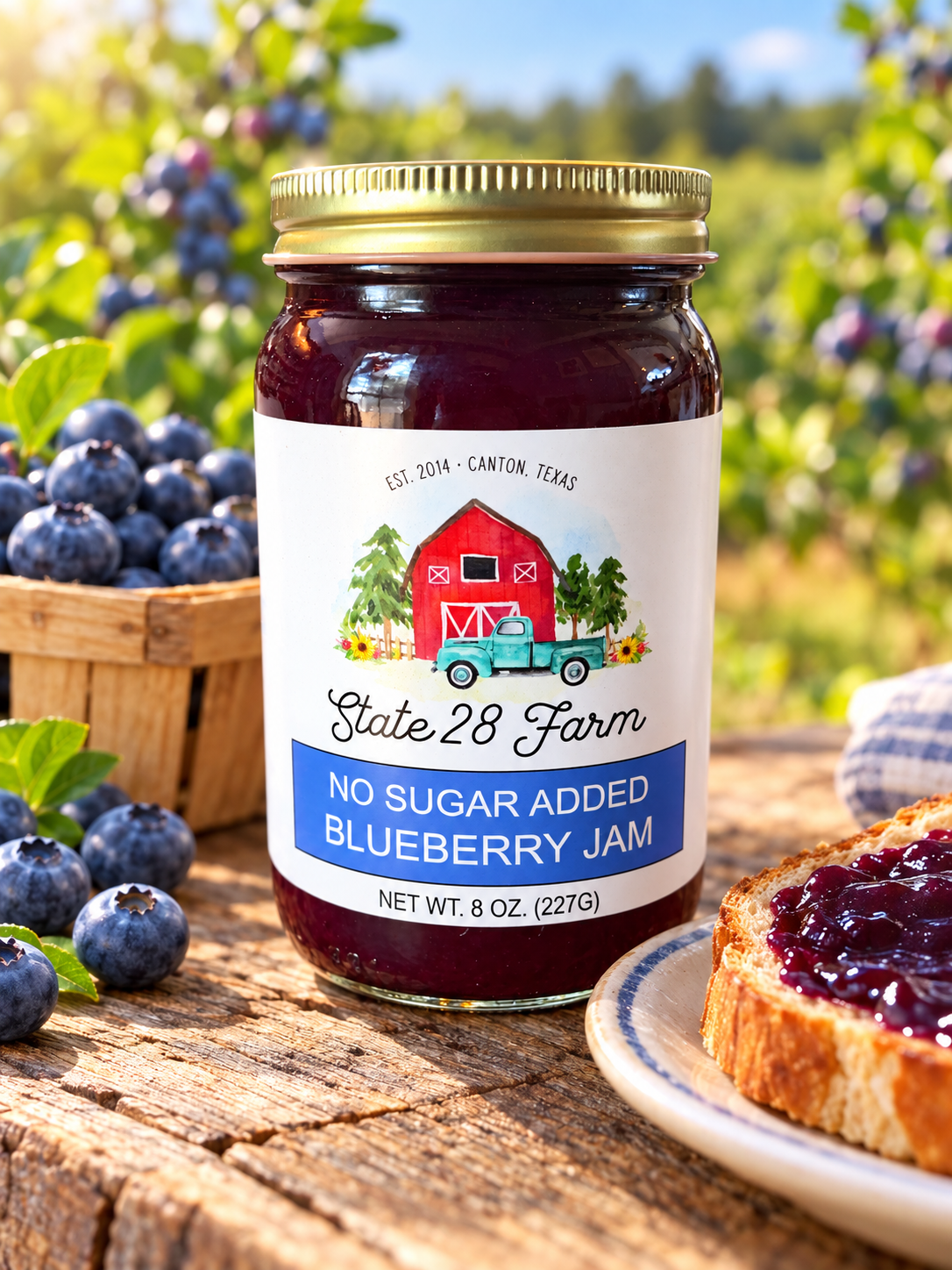 NO SUGAR BLUEBERRYJAM 8 OZ