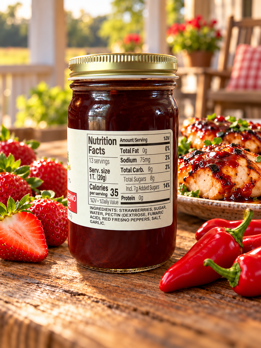 STATE 28 FARM STRAWBERRY FRESNO PEPPER SAUCE 9 OZ