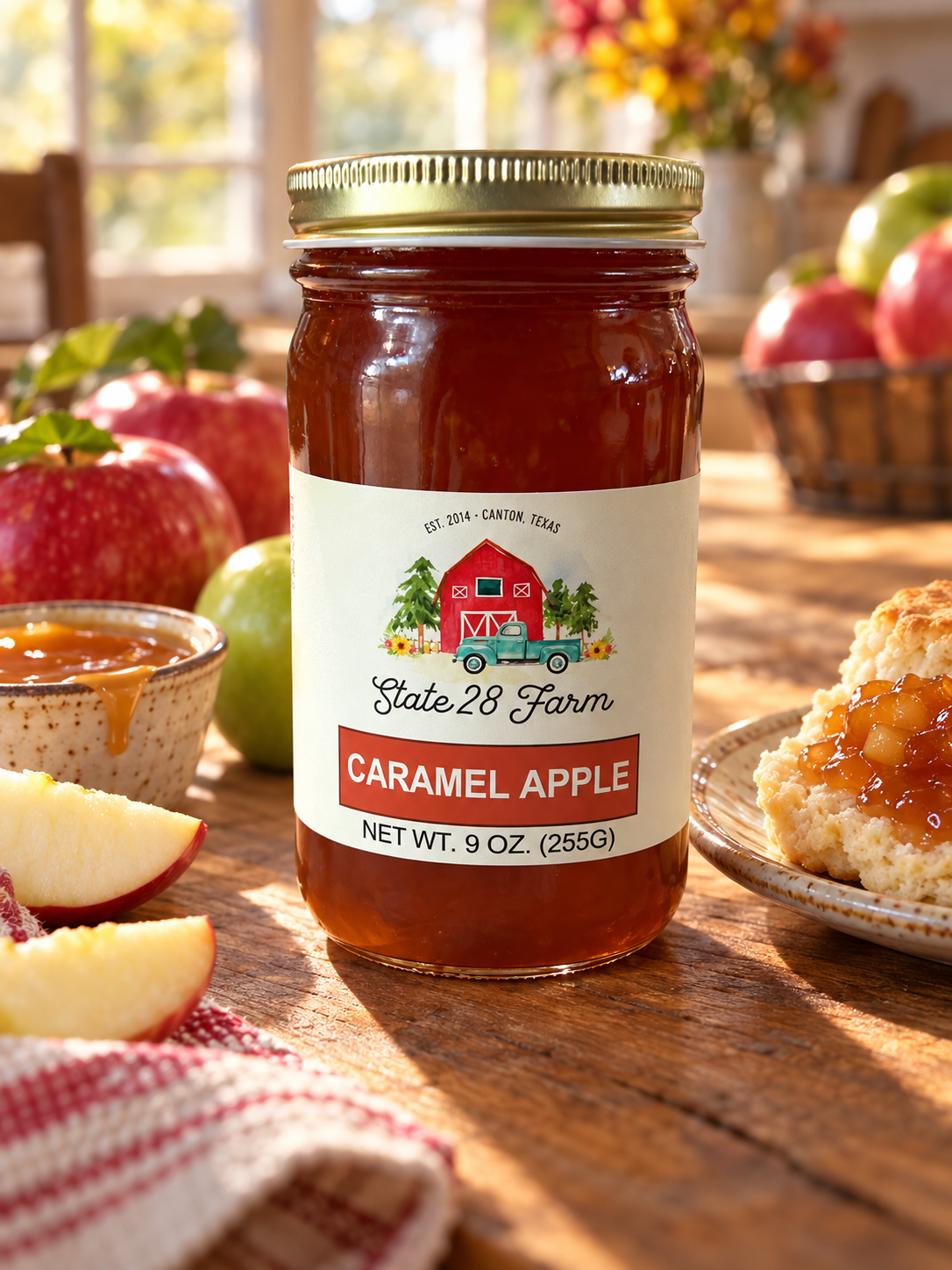 STATE 28 FARM CARAMEL APPLE JAM