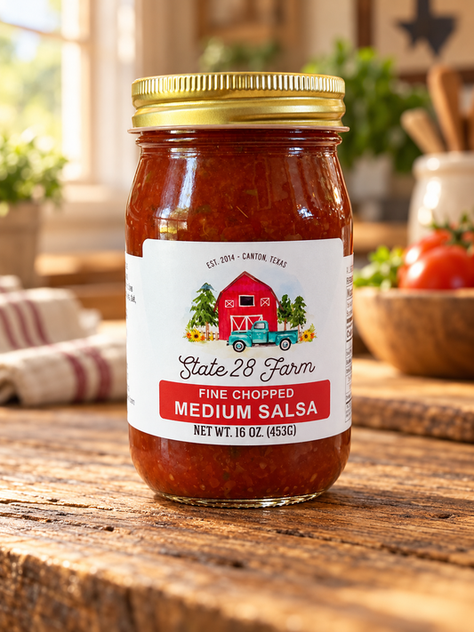 STATE 28 FARM FINE CHOPPED MEDIUM SALSA 16 OZ
