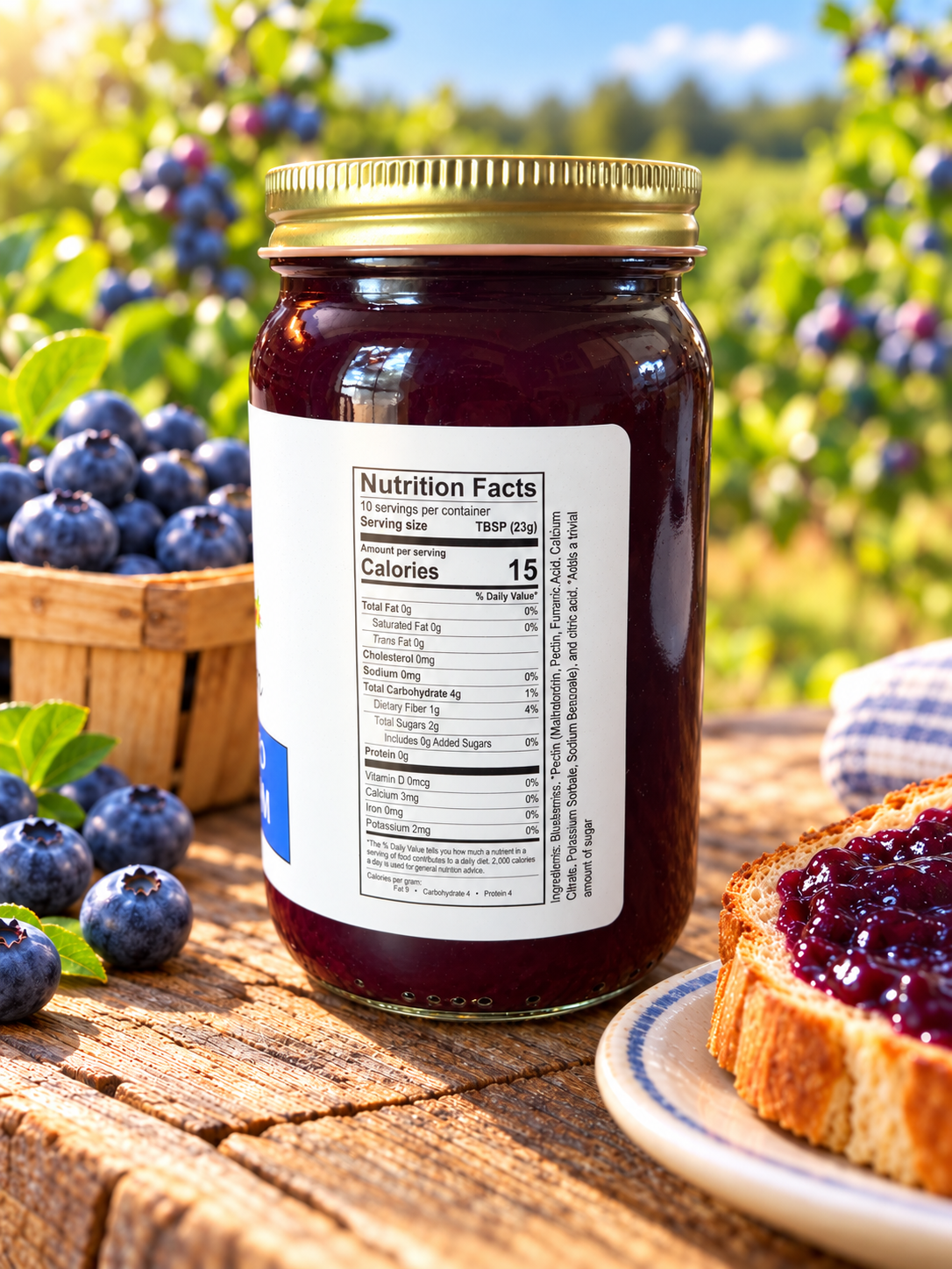 NO SUGAR BLUEBERRYJAM 8 OZ