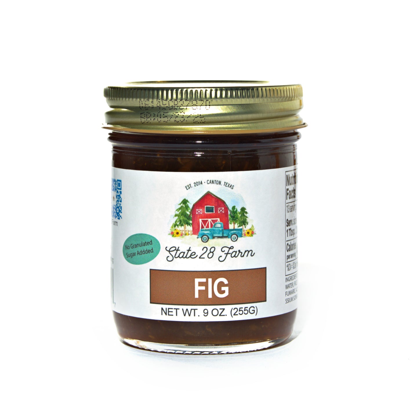 STATE 28 FARM FIG JAM NO GRANULAR SUGAR ADDED 9 OZ