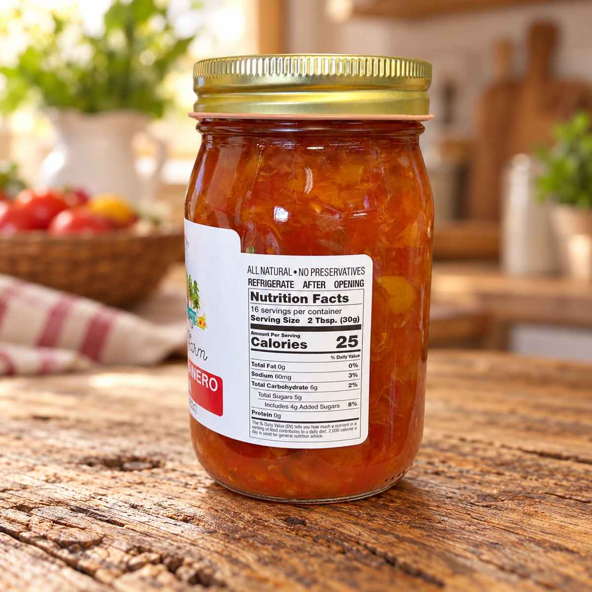 STATE 28 FARM PEACH HABANERO SALSA 17 OZ