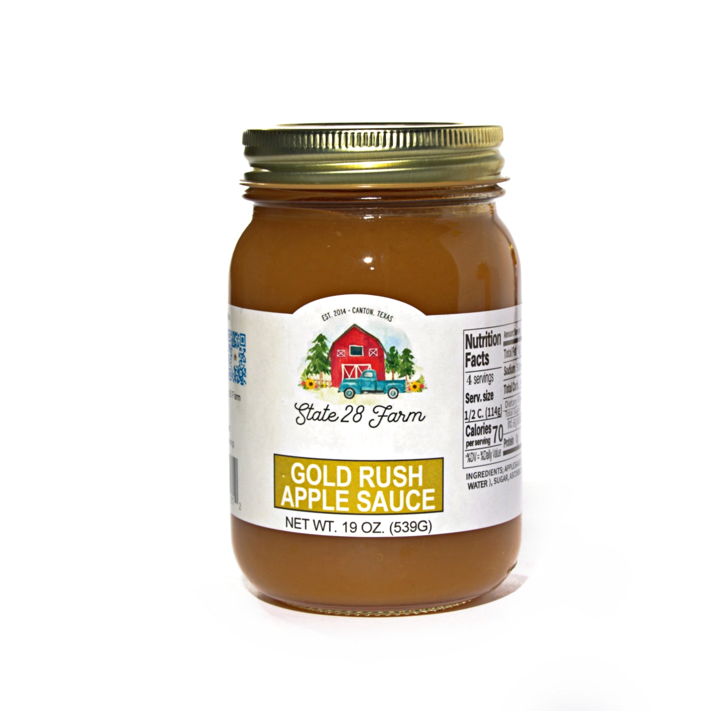 STATE 28 FARM GOLD RUSH APPLE SAUCE 19 OZ