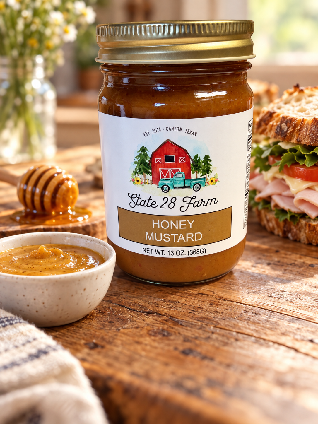 STATE 28 FARM HONEY MUSTARD 13OZ