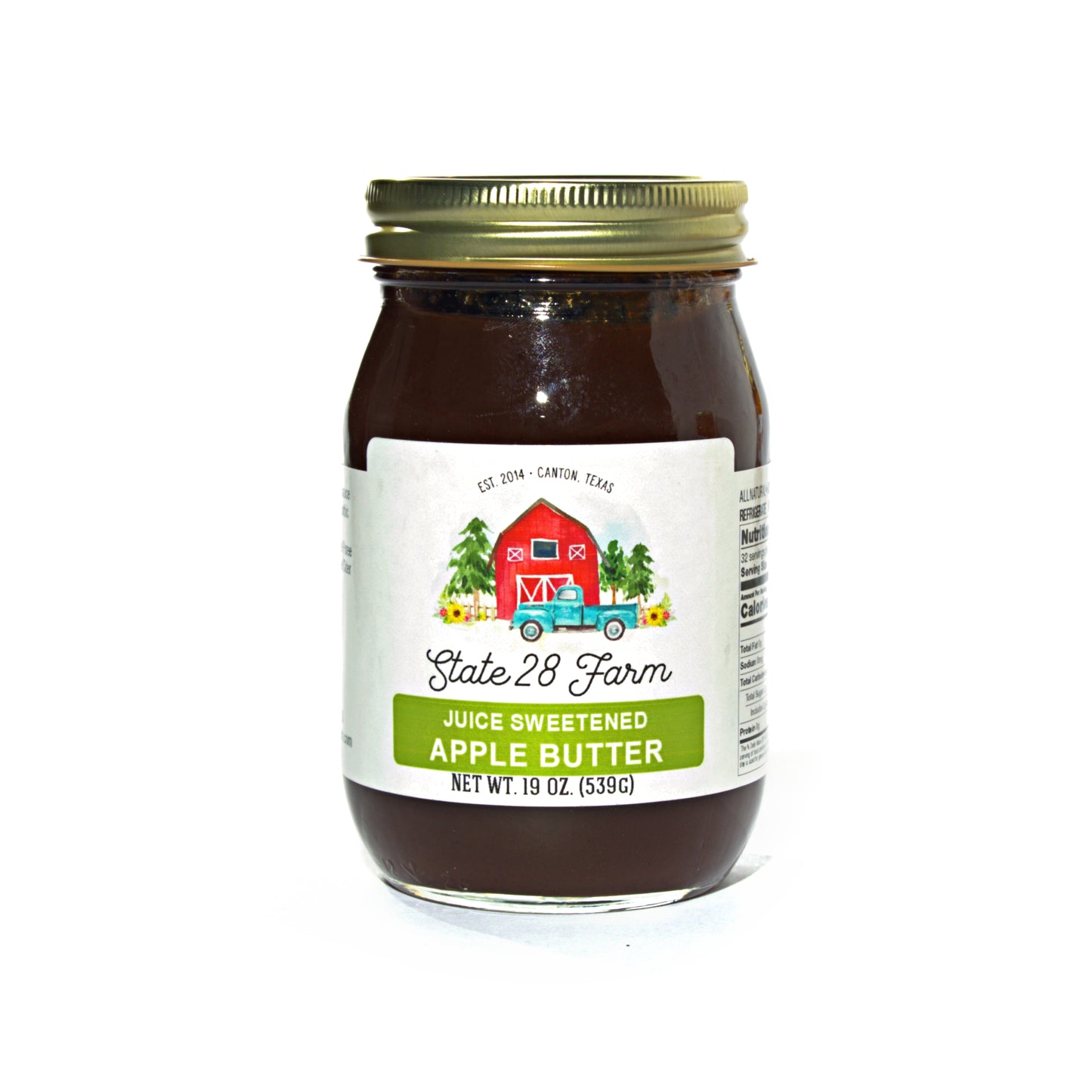 STATE 28 FARM JUICE SWEETENED APPLE BUTTER 19 OZ