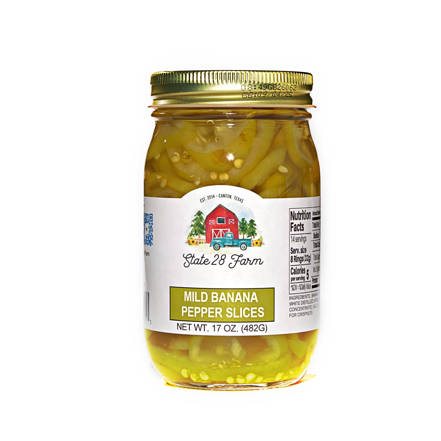 STATE 28 FARM MILD BANANA PEPPERS 17 OZ