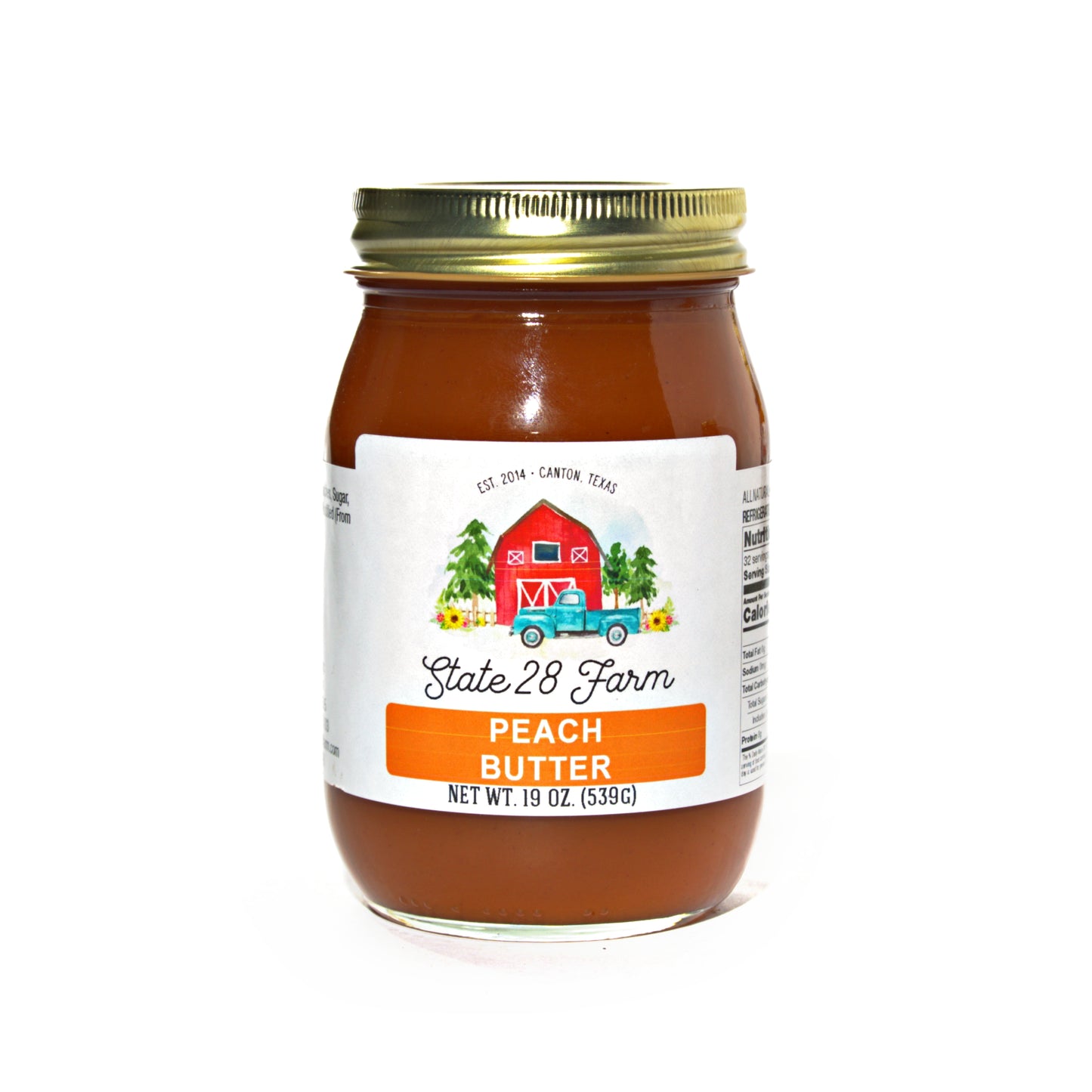 STATE 28 FARM PEACH BUTTER 19 OZ