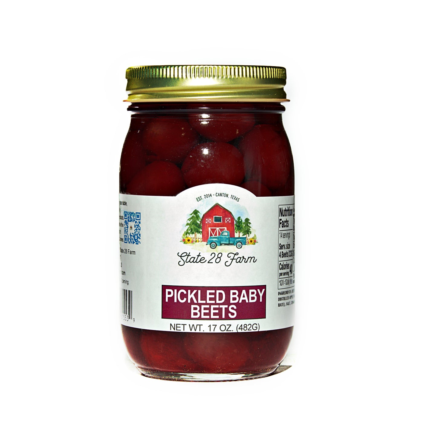 STATE 28 FARM PICKLED BABY BEETS 16 OZ