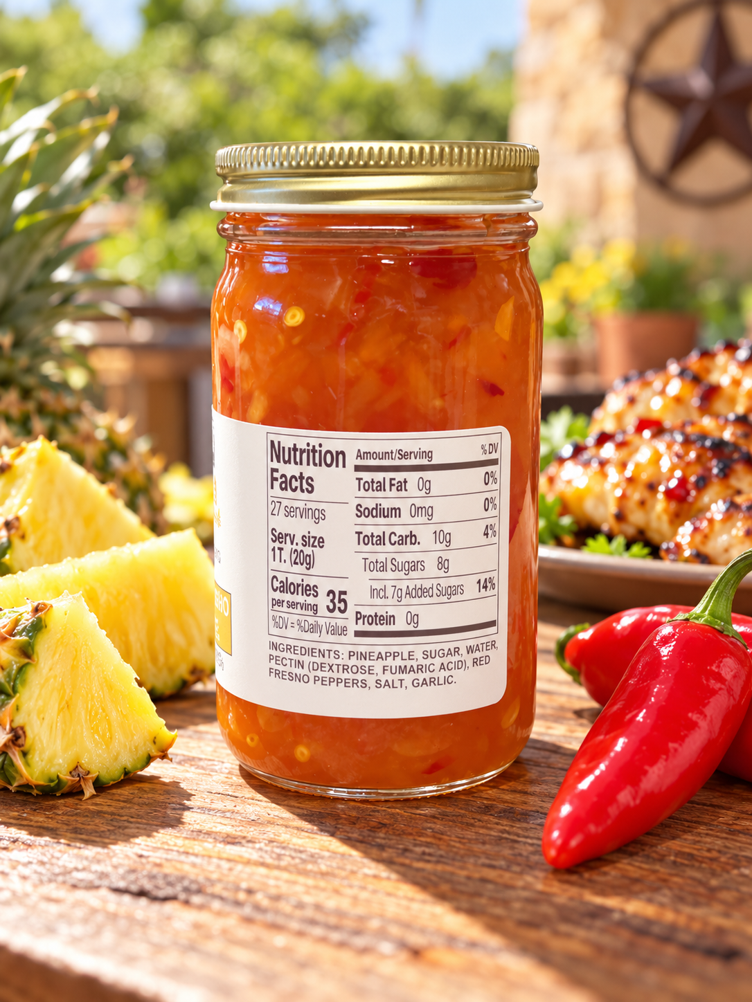 PINEAPPLE FRESNO PEPPER SAUCE 9 OZ