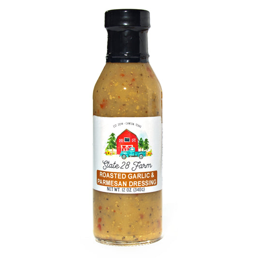 STATE 28 FARM ROASTED GARLIC & PARMESAN DRESSING 12 OZ