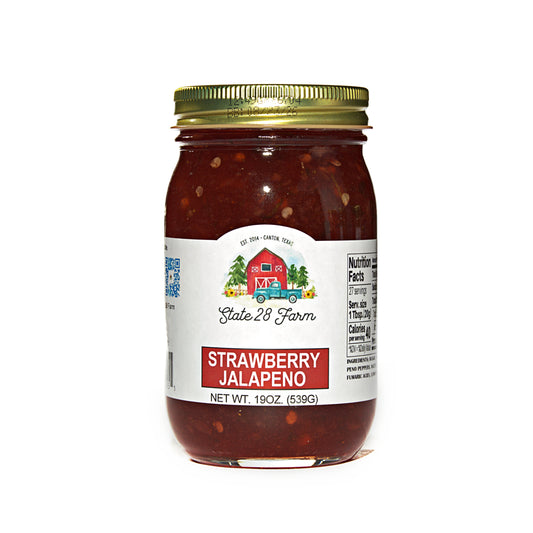 STATE 28 FARM STRAWBERRY JALAPENO JAM 19 OZ