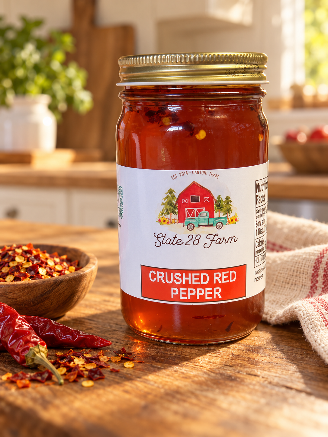 STATE 28 FARM CRUSHED RED PEPPER HONEY 11 OZ