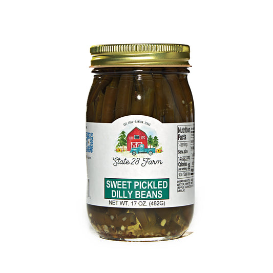 STATE 28 FARM SWEET PICKLED DILLY BEANS 17 OZ