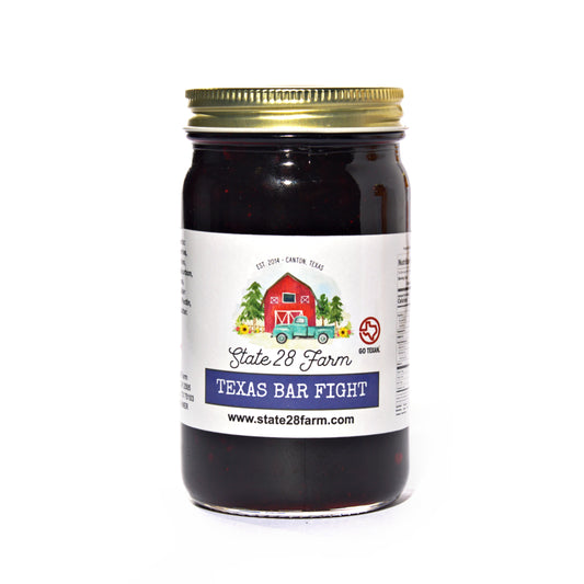 STATE 28 FARM TEXAS BAR FIGHT BOOZY JAM 8 OZ