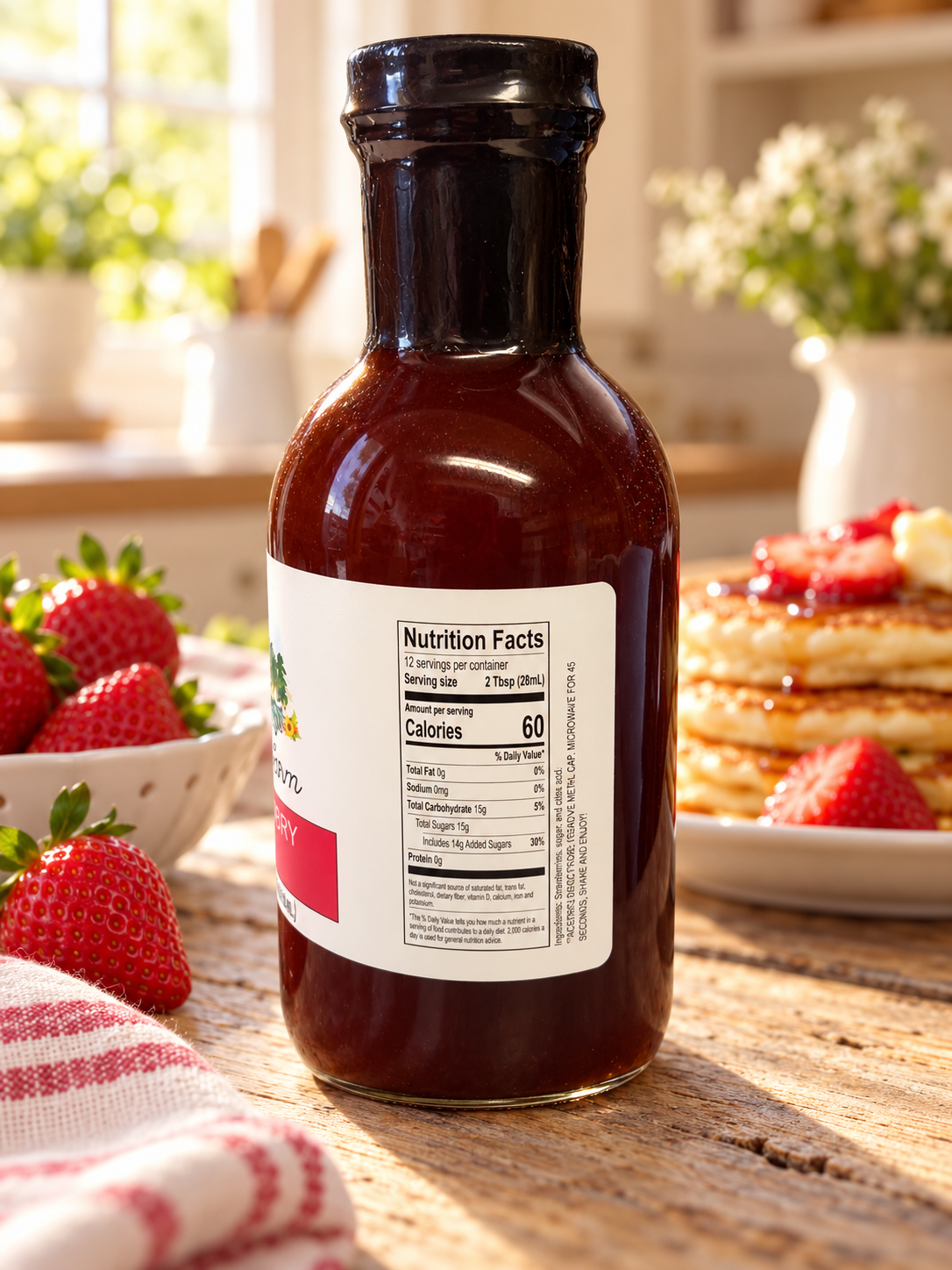 STATE 28 FARM STRAWBERRY SYRUP 12OZ