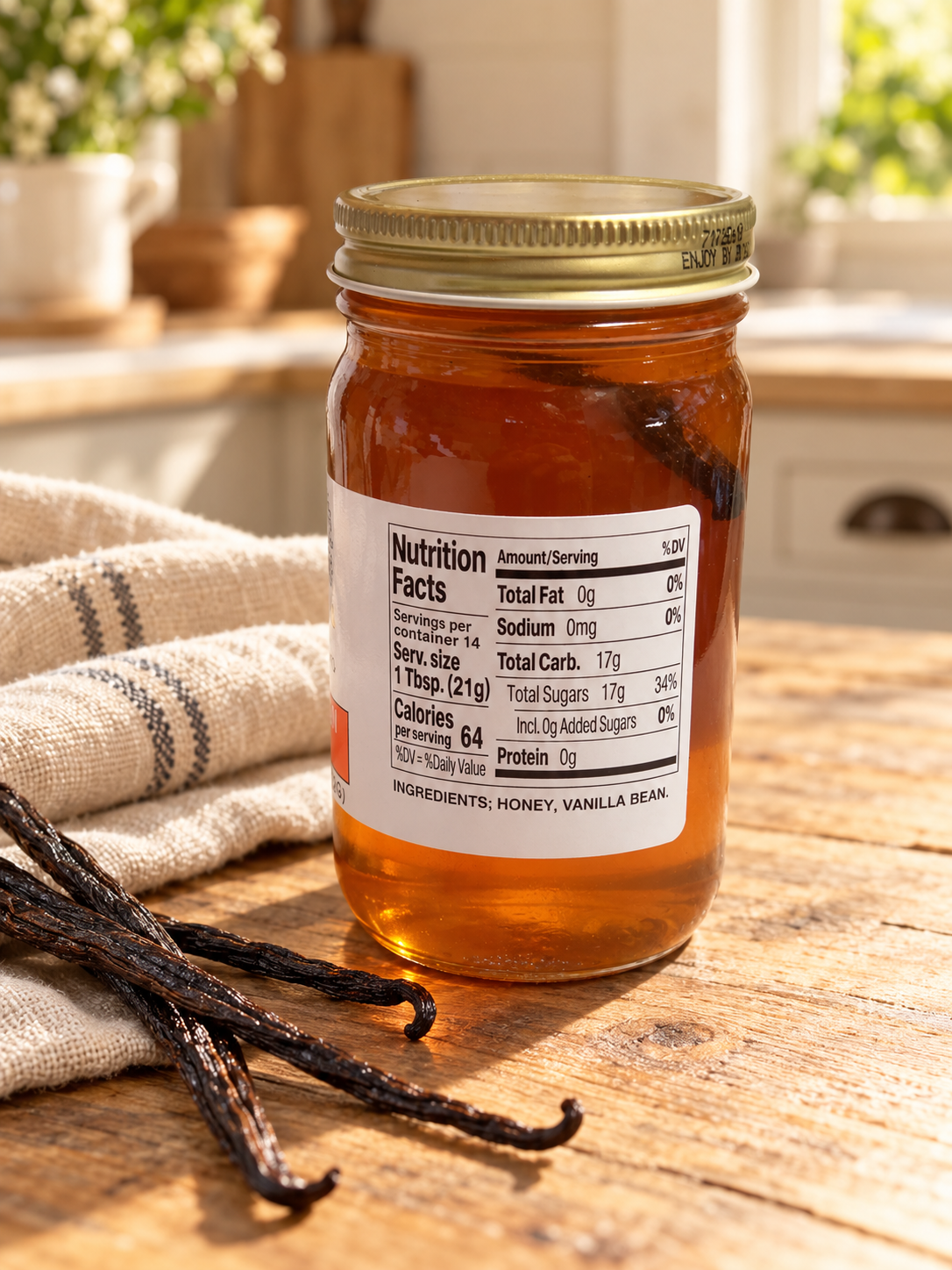 STATE 28 FARM VANILLA BEAN HONEY 11 OZ