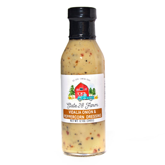 STATE 28 FARM VIDALIA ONION & PEPPERCORN DRESSING 12 OZ